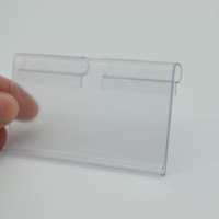 En Plastique transparent d'étagère porte-étiquette accrochante de crochet pour crochet en métal ou de canal