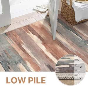 Tapis d'intérieur abstraits modernes lavables 8x10 antidérapants doux pour salon grande taille chambre à coucher décoration intérieure brun <span class=keywords><strong>ocre</strong></span> - Product Image 2