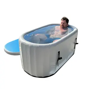 SHERO Bath Inflatable Tub Wooden Ice Bath Plunge Tub Insulated Ice Bath Tub SURF Ebay Hot Selling Ice PVC Customized Support