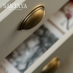 Santaya Antique Brushed Brass <strong>Handles</strong> Kitchen <strong>Cabinet</strong> <strong>Pulls</strong> Bedroom Wardrobe <strong>Drawer</strong> <strong>Knobs</strong> Furniture Bronze <strong>Handle</strong> - Product Image 5