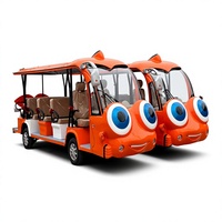 Autobús Turístico Eléctrico de Alta Resistencia con Estructura de Acero y Batería de Litio, Diseño de Pez Payaso, 30 km/h, para Parques de Atracciones en el Medio Oriente