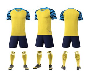 Maillots de football verts personnalisables avec logo, rayures, respirants, uniformes d'entraînement de football d'été, 100% polyester, évacuation de l'humidité - Product Image 5