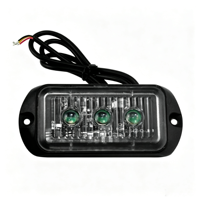 Feu de calandre latéral pour camion 3W LED IP65, boîtier en alliage d'aluminium, 4 modes stroboscopiques, multicolores, feu d'avertissement d'urgence pour camion