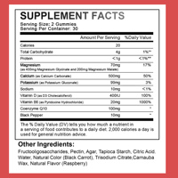 Marque privée 400mg Forme d'ours Adultes Glycinate de magnésium Gommes Supplément de calcium Bonbons Améliorer la qualité du sommeil Soutien immunitaire
