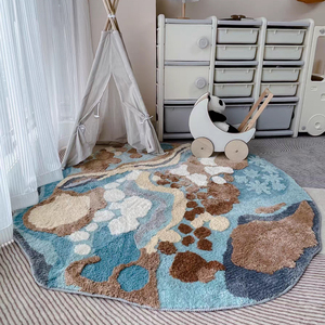 Insta Thảm Cuộc Sống Rừng Rêu Thời Trang Thảm Trải Sàn Trang Trí Nhà Cửa Thảm Tròn Có Thể Giặt Được Bán Thảm Xù Xì - Product Image 2