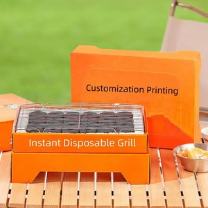 Camping Rapid Light ECO-friendly and Biodegradable Portable Instant Bamboo Charcoal Instant <strong>Disposable</strong> Grill Burning Time 120m - Product Image 1