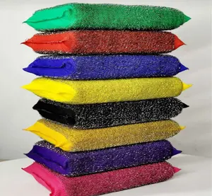 factory price kitchen cleaning scourer stainless steel wire sponge pad cloth raw material supplier