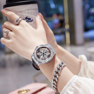 जैम टैनन वनिता रेलॉज डी मजियर नई ट्रेंडी लड़कियां स्नोफ्लेक डायमंड वास्तविक चमड़े के कंकाल क्वार्ट्ज महिला - Product Image 3