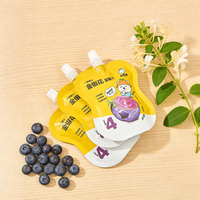 Emballage flexible personnalisé pour aliments pour bébés, sachet debout avec bec verseur, gelée liquide, yaourt, boisson, jus, purée de fruits, lait, emballage de sachet
