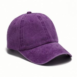 Casquette de baseball unisexe vintage en coton, ajustable, non structurée, couleur unie, effet vieilli, vierge, lavée, avec logo personnalisé - Product Image 4