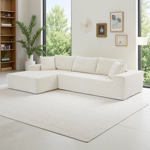 Wabi-Sabi Style 7-Shaped L-Shaped Modular <strong>Sofa</strong> Set Compression Corner <strong>Sofa</strong> for <strong>Small</strong> Apartments Villas Straight Fabric Living - Product Image 5