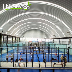 UNI Custom Varios colores Profesional Paranomic Padel Cancha de tenis con todo el conjunto de instalaciones-<span class=keywords><strong>Comprar</strong></span> Blue Padel Grass - Product Image 1