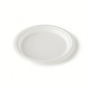 Assiette jetable biodégradable en bagasse de canne à sucre à 4 compartiments, blanche, 9''/10''/12'', emballage en boîte en papier - Product Image 4