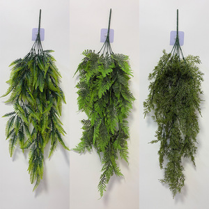 Xin Rongxin, fausse plante de fougère murale, 30cm-100cm, bouquet de verdure en plastique, décoration intérieure - Product Image 1