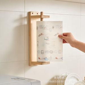 <b>Kitchen</b> <b>paper</b> towel holder, solid wood, simple <b>paper</b> towel holder, <b>paper</b> holder, cling film hanger, <b>paper</b> support, tableware - Product Image 3