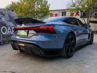 Kit carrosserie en fibre de carbone pour Audi E-tron GT, comprenant lèvre avant, diffuseur, spoiler et jupes latérales style F, accessoires automobiles