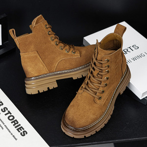Women's Premium Cow Suede Ankle <b>Boots</b> Winter New Arrival Lace-up Flat Soles Warm Breathable Versatile Korean Fashion Summer - Product Image 4