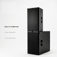 Subwoofer double actif de 15 pouces, audio professionnel, 2*15 pouces, système de sonorisation pour concerts en plein air
