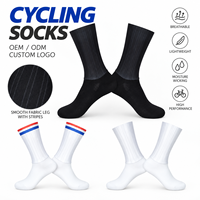 Chaussettes de cyclisme pour hommes et femmes, respirantes, légères, chaussettes de performance pour le cyclisme sur route, le VTT, logo personnalisé