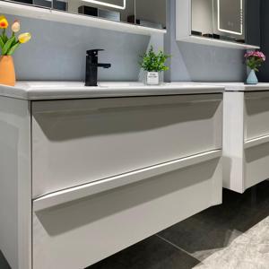 Moderno 2 <span class=keywords><strong>cassetti</strong></span> <span class=keywords><strong>bagno</strong></span> vanità LED luce Smart <span class=keywords><strong>specchio</strong></span> <span class=keywords><strong>bagno</strong></span> mobiletto <span class=keywords><strong>con</strong></span> lavandino <span class=keywords><strong>specchio</strong></span> di vetro - Product Image 5