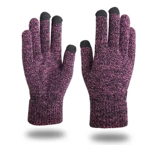 Mitaines d'hiver personnalisées en tricot jacquard de haute qualité pour l'extérieur, avec écran tactile magique, en fibre de carbone et acrylique, pour conducteur - Product Image 5