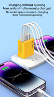 Adaptateur de charge rapide KO-71US double PD double USB-A/USB-C ignifuge pour téléphones mobiles Android, chargeur mural Type-C avec prise EU/US