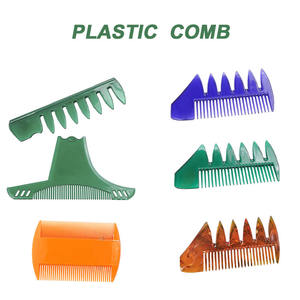 Pettine a denti larghi con logo personalizzato in fabbrica, mini pettine per baffi pieghevole, pettine per coda in metallo - Product Image 6