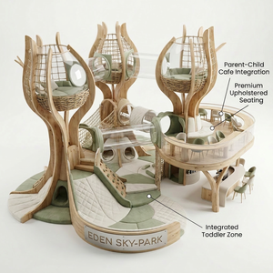 Parque Infantil Interior de Lujo Ecológico <span class=keywords><strong>Eden</strong></span> Sky-<span class=keywords><strong>Park</strong></span> de Gran Escala con Cafetería Integrada y Estructuras de Casas de Árbol para Resorts - Product Image 2