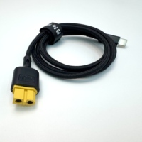 Câble de charge USB-C mâle vers XT60 femelle personnalisé, cordon d'alimentation tressé pour drone, panneau solaire, station d'alimentation, chargeur de batterie RC