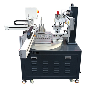 เครื่องพิมพ์สกรีนแบบแบนอัตโนมัติพร้อมระบบป้อนและปล่อยวัสดุด้วยเซอร์โว  พร้อมโต๊ะหมุนหลายสถานี - Product Image 4