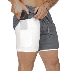 Pantalones Cortos Deportivos 2 en 1 DFP1111 Personalizados, Ligeros, Transpirables, de Secado Rápido, Tejido Elástico en 4 Direcciones, Funcionales para Gimnasio - Product Image 1