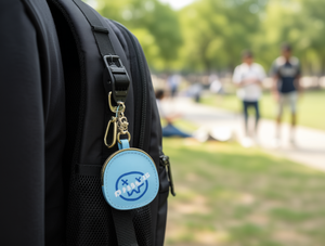 <b>Backpack</b> Charm Coin Purse <b>Mini</b> Zipper Closure Cartoon Pattern Detachable Strap Unisex Non Woven Fabric - Product Image 2