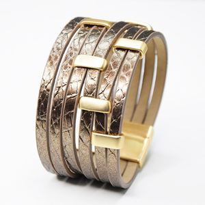 Comfort Fit Design <b>Quick</b> Lead Time Magnetic Closure Bangle Holiday Gift for Women Hollow <b>Link</b> Weight - Product Image 4