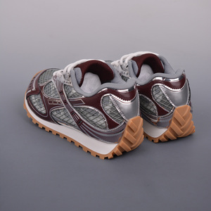 Baskets classiques à lacets style français, respirantes, en maille, motif géométrique rétro Bottega, unisexe, décontractées, pour le sport et la course, automne - Product Image 6