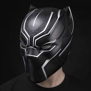 Máscara de Casco Electrónico de <span class=keywords><strong>Pantera</strong></span> <span class=keywords><strong>Negra</strong></span> para Juego de Rol con <span class=keywords><strong>Ojos</strong></span> Luminosos - Product Image 2