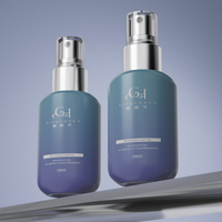 Sortie d'usine 100ml luxe Fine brume vaporisateur bouteille Transparent dégradé bleu vaporisateur bouteille cheveux corps brouillard bouteille pour cosmétique