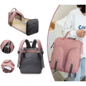 Muestra gratuita de cuna portátil de lujo para recién nacidos y bolsa de pañales para mamá con puerto USB, mochila para pañales con moisés. - Product Image 5
