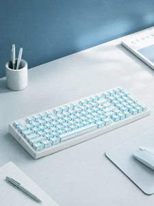 لوحة مفاتيح ميكانيكية Zornher ZH980 Cloud Feather Emerald بـ 98 مفتاحًا كاملة الحجم قابلة للتبديل السريع مع لوحة أرقام - Product Image 2