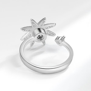 <span class=keywords><strong>Anillo</strong></span> hexagonal de estrella para aliviar la ansiedad, <span class=keywords><strong>anillo</strong></span> ajustable, <span class=keywords><strong>anillo</strong></span> antiestrés giratorio de flor rosa - Product Image 4