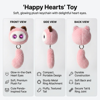 Llavero de Peluche Electrónico ChatGPT Corazón Rosa con Lente de Emociones Luminosa, Multilingüe, Chat Informal, Carga USB-C, Cuentos para Dormir 2026