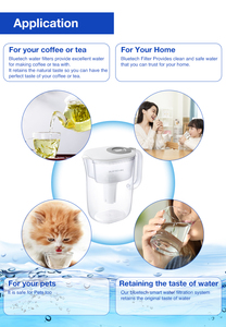 Machine à eau alcaline domestique, pichet purificateur d'eau ionisée 2,4 L, avec cartouche <span class=keywords><strong>filtrante</strong></span> longue durée - Product Image 4