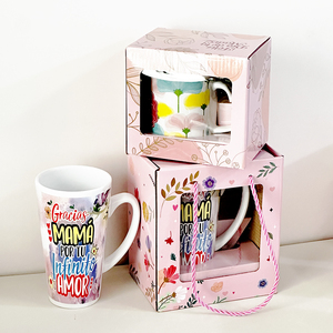 Tasse en céramique pour la Fête des Mères avec boîte cadeau, impression 'Gracias Mama Por Tu Infinito Amor' en espagnol, tasse à café, vente en gros, unité de base - Product Image 1