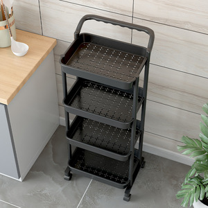 Carrito de almacenamiento de cocina Temu Shein de 4 niveles, organizador con ruedas de plástico multicapa para uso en la cocina - Product Image 1