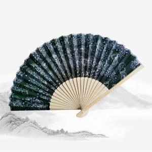 Handmade Bamboo Dance Fan for Women Business Gift With Painting Pattern 33Cm Promotion Fan Advertising - Product Image 5