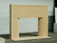 SH STONE Moleanos Beige Calcaire Cheminée Surround Mental Décoration Intérieure Sculpté À La Main Design Moderne Salon Autoportant