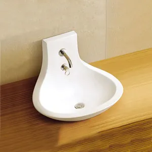 Unique Shaped Sanitary Ware Art Basin Modern Counter Top Ceramic Wash Basin Bathroom Sink For Hotel