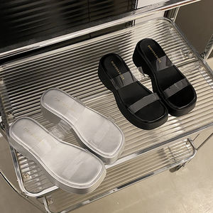 Pantuflas de Moda 2025, Talla Grande, Suela Gruesa, Diseño Recto, para Uso Casual de Verano, para Mujer - Product Image 1