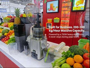 เครื่องคั้นน้ำผักและผลไม้แบบสกัดเย็น 750 วัตต์ สำหรับงานหนัก รุ่นคั้นช้า เหมาะสำหรับโรงแรม - Product Image 5