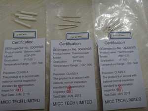 فترة تسليم قصيرة MICC من 5 إلى 7 أيام عناصر RTD قابلة للتبديل متوفر أنواع MICC و<span class=keywords><strong>Heraeus</strong></span> - Product Image 6