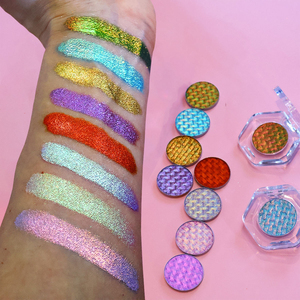 MLM Hot Sale OEM Custom Single Pressed Chameleon Eyeshadow Multichrome Glitter Pigment Eye Shadow Makeup Private Label Wholesale - Product Image 6
